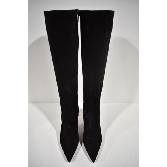 Christian Louboutin Kate Botta 85 Black Suede Knee High Zipper Heel Boot 35.5 - Picture 7 of 12